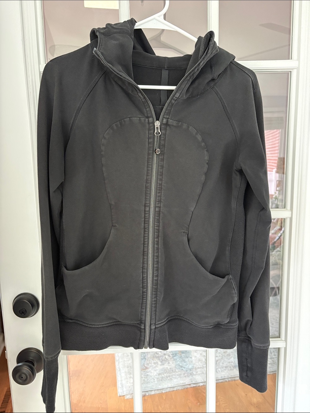 lululemon athletica Black Full-Zip Hooded Sweatshirt
